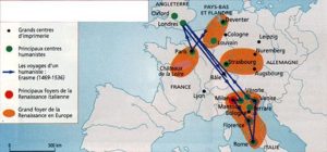 Foyers de l'humanisme et de la Renaissance en Europe