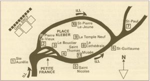 Plan du centre historique de Strasbourg