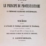 « Étude sur le principe du Protestantisme » par Lichtenberger