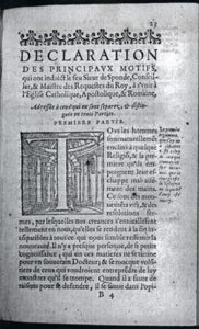 Déclaration des principaux motifs ...de Jean de Sponde