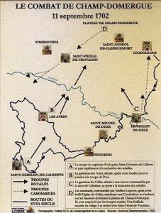 Carte des combats de Champdomergue