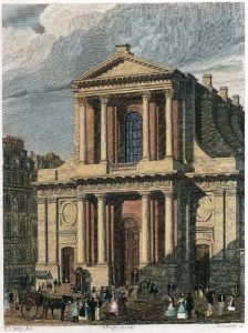 Paris, Église de l'Oratoire du Louvre (1829), gravure de Romney