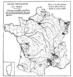 Lieux de culte protestants en 1957