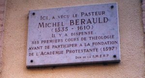 Plaque du pasteur Michel Bérauld, Montauban