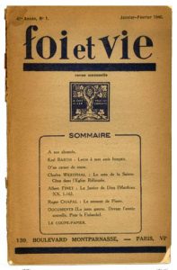 Foi et Vie, revue de culture protestante