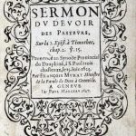 Sermon du pasteur Murat, Synode de Saint-Paul les trois châteaux (Drôme), 1625