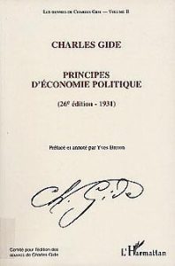 Couverture des Principes d'économie de Charles Gide