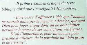 Il prône l'examen critique...