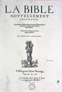 La Bible traduite par Sébastien Castellion