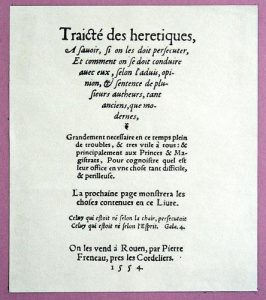 Sébastien Castellion, Traité des hérétiques (1554)