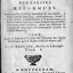 Jacques Basnage, Histoire de la religion des Eglises réformées