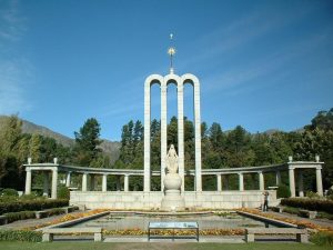 Monument dédié aux Huguenots français à Franschhoek (Afrique du Sud)