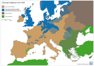 L'Europe religieuse vers 1620