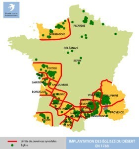 Implantation des églises du Désert en 1788