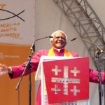 L’Archevêque anglican sud-africain, Desmond Tutu au Kirchentag de Cologne en 2007