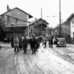 Arrivée de réfugiés à Genève (Suisse) pendant la seconde guerre mondiale