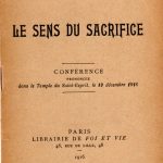 Brochure « Le sens du sacrifice » par Raoul Allier (1916)