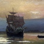 1024px-Mayflower_in_Plymouth_Harbor,_by_William_Halsall